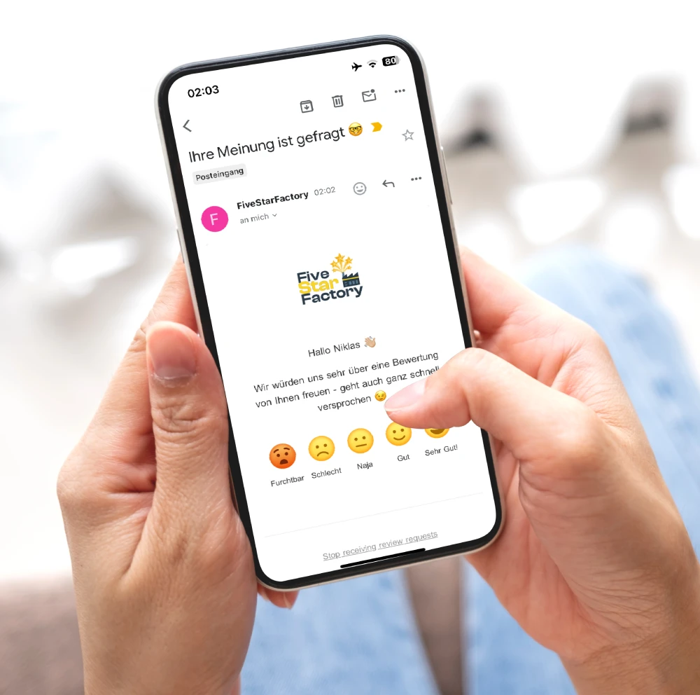 Bewertungsmanagement E-Mail